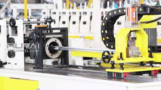 High precision Flow Rail Roller Track  forming machine. Length and hole pitch tolerance reach ±0.3mm