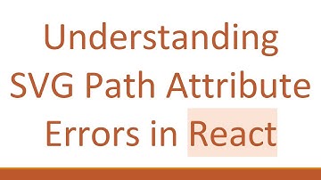 Understanding SVG Path Attribute Errors in React