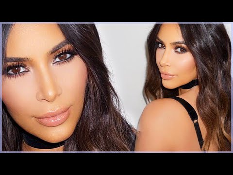 Kim Kardashian Bronze Smokey Eye Look