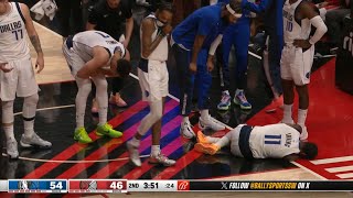*GRAPHIC* Kyrie Irving suffers a leg injury 😰🙏
