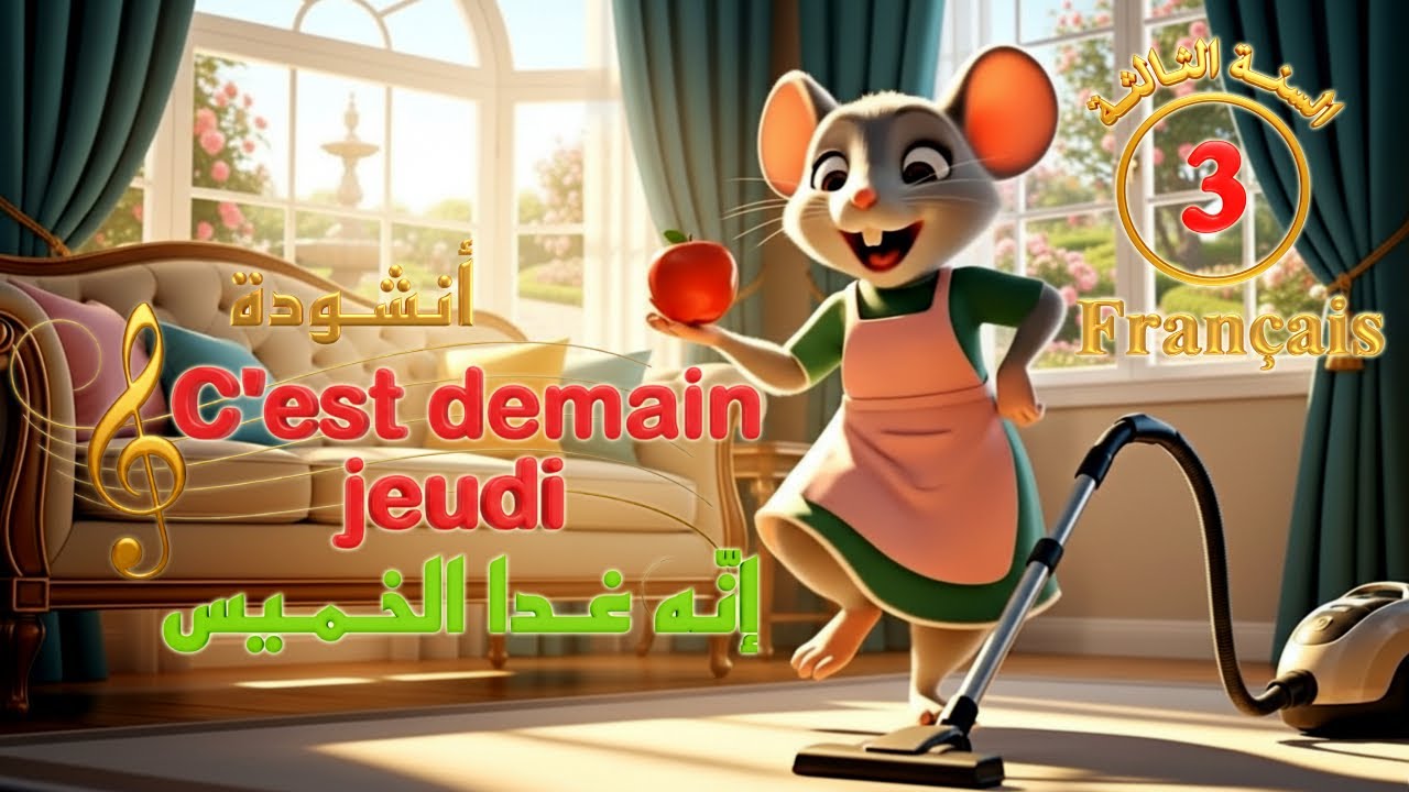 C'est demain jeudi - أنشودة إنّـه غــدا الـخـمـيـس مترجمة - السنـة الثـالثـة (3)