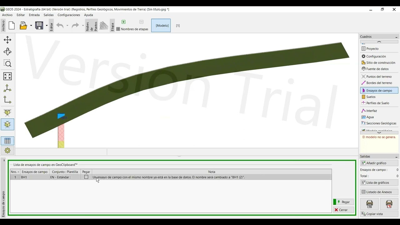 GEO5-ESTRATIGRAFÍA, PERFIL GEOLÓGICO