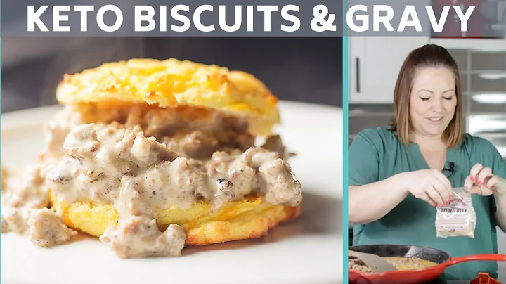 Keto Biscuits and Gravy - Low Carb Cheddar Biscuit...