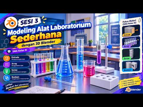 BELAJAR BLENDER 3D – MEMBUAT ALAT LABORATORIUM