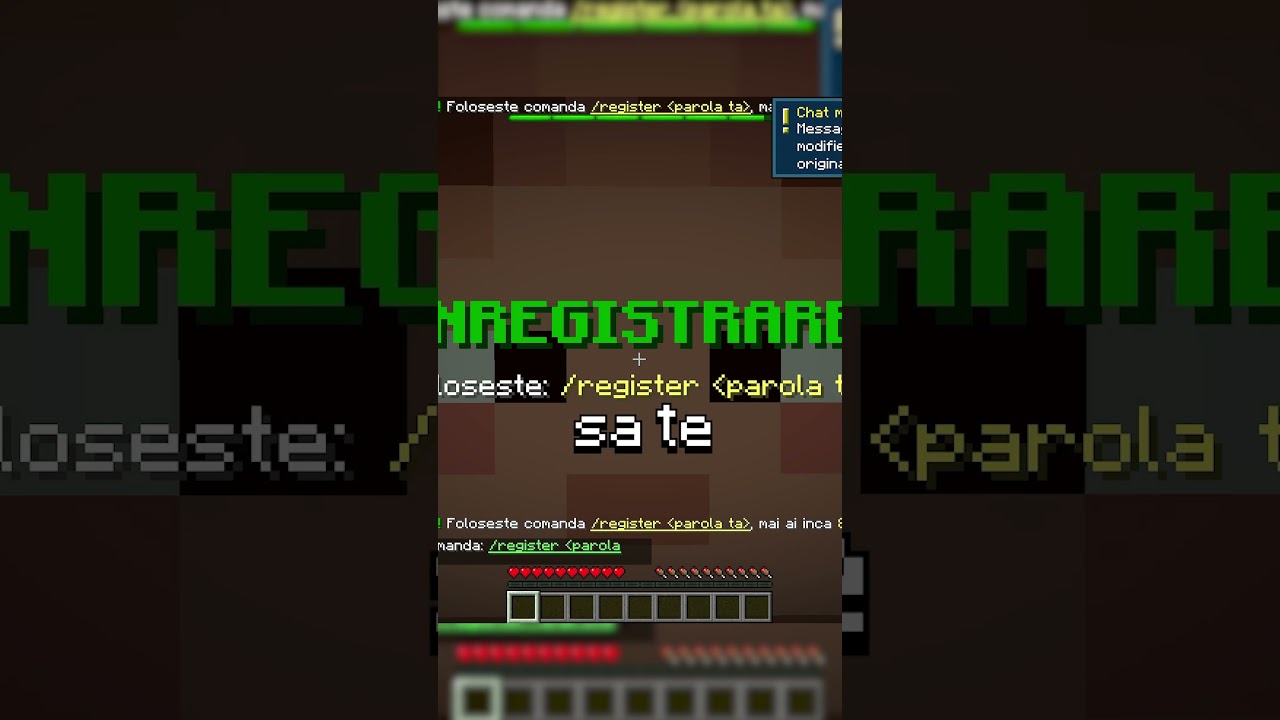 Cum sa te *INREGISTREZI* pe server  #minecraft #romania
