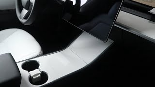 Tesla Model 3 White Center Console Wrap from EV Armor