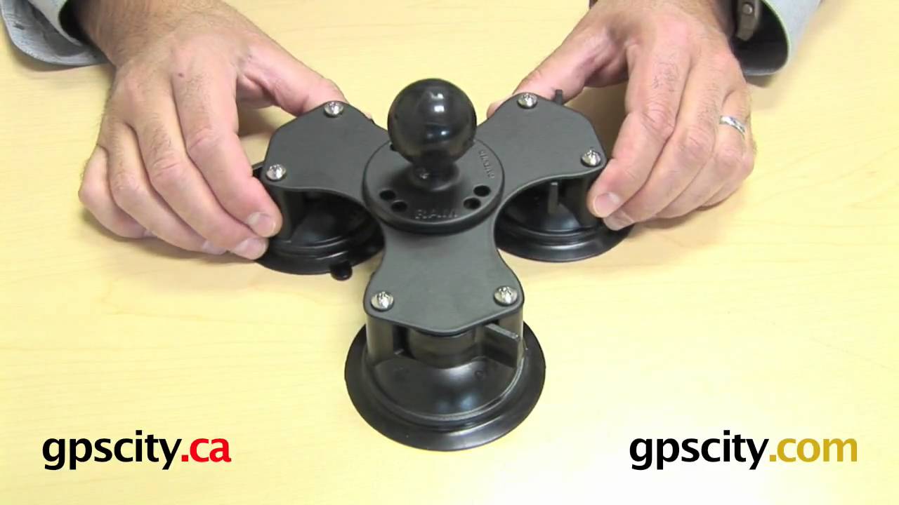 Ram-Mount Support Double Ventouse - Base Triple Pour GPS, Smartphones Et Caméras