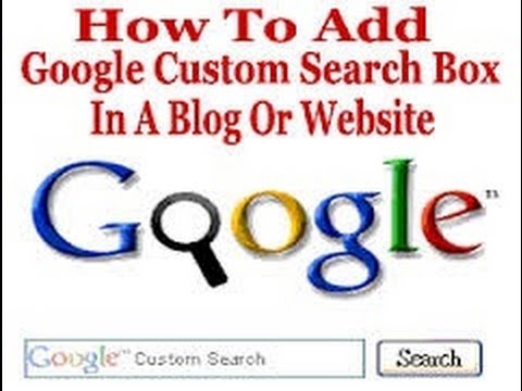How to Add Google custom search box for blog OR website - YouTube