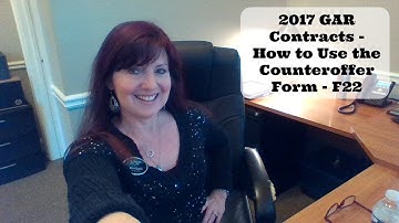 2017 GAR Contract - How to Use the Counteroffer Form - Pay Attention with an FHA Loan!