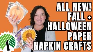 Dollar Store Paper Napkin Crafts for Fall and Halloween - NEW for 2026!
