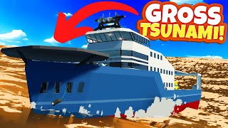 Our Ship Got Caught in a VERY Questionable Tsunami! (Stormworks)
