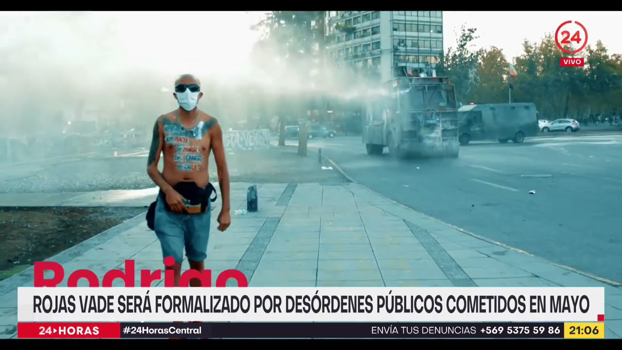Rojas Vade será formalizado por desórdenes públicos cometidos en mayo | 24 Horas TVN Chile