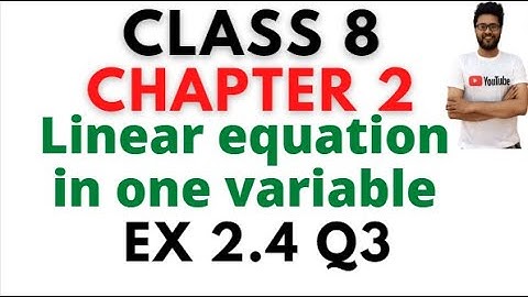 Ex.2.4 (Q.3) Linear Equations in One Variable Class 8 Sum of the digits of a two-digit number is 9.