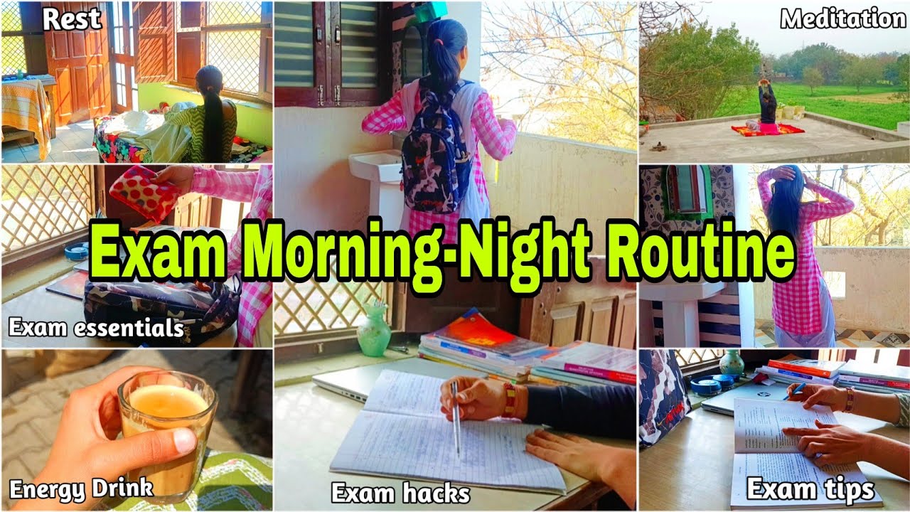 EXAM MORNING-NIGHT ROUTINE📚 / Exam Tips💡 And Tricks🫧 - YouTube