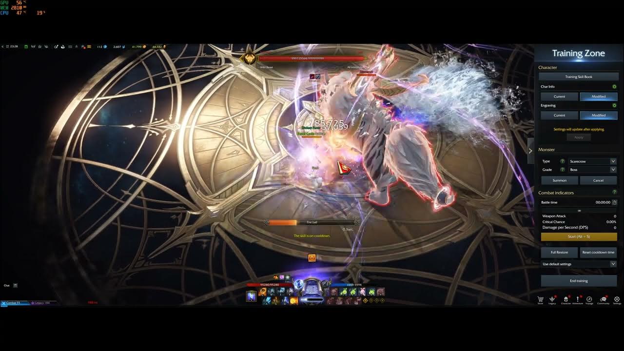Lost Ark Online Sorceress Igniter PVE skills build + stats + test