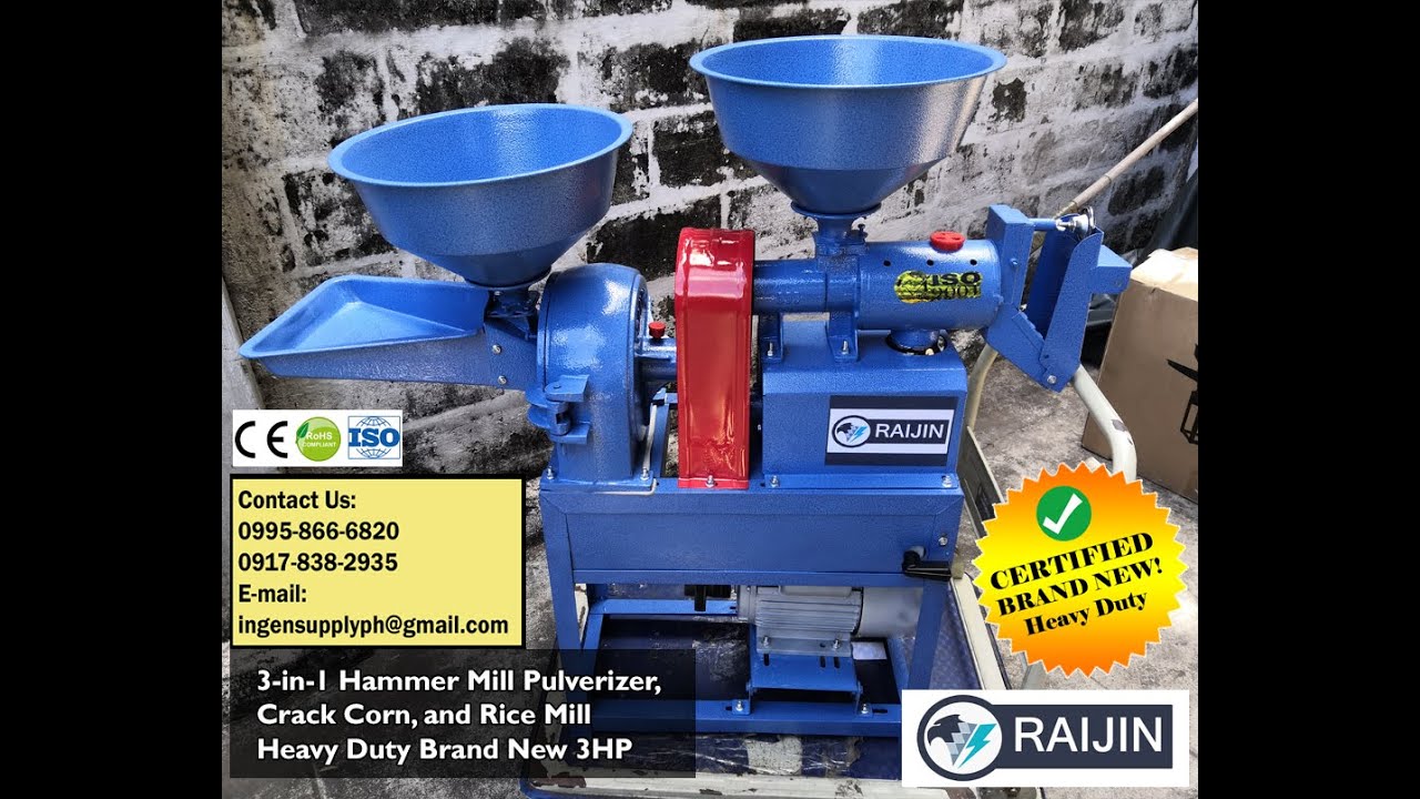 3 in 1 Rice Mill Machine Combination Pulverizer  Commercial type pang Negosyong mill