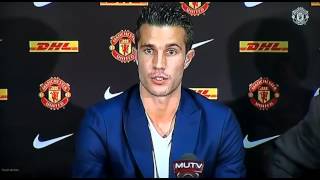 MUFC Press Conference unveiling Robin van Persie with Sir Alex Ferguson