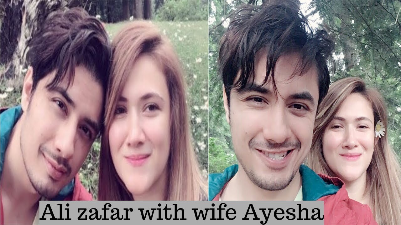 Handsome ali zafar with his beautiful wife Ayesha