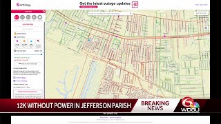 Thousands of Entergy customers without power on the Jefferson Parish West Bank