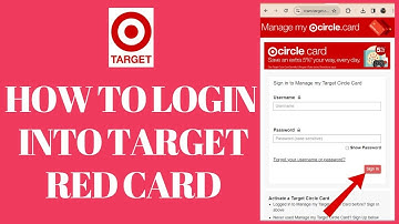 How to login into target red card/ target credit card  account?