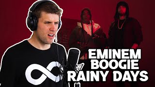 Rapper Reacts to EMINEM X BOOGIE!! | RAINY DAYS (FIRST EVER REACTION)