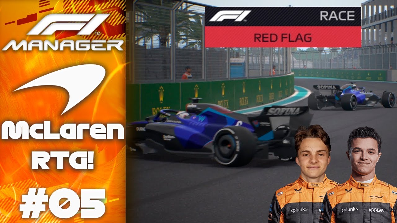 CARNAGE IN MIAMI! FIRST RED FLAG! F1 Manager McLaren RTG Round 5 YouTube