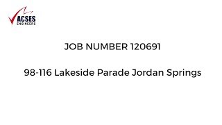 Job number 120691: 98-116 Lakeside Parade Jordan Springs