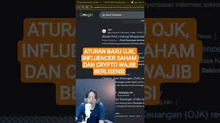 ATURAN BARU OJK, INFLUENCER SAHAM DAN CRYPTO WAJIB BERLISENSI