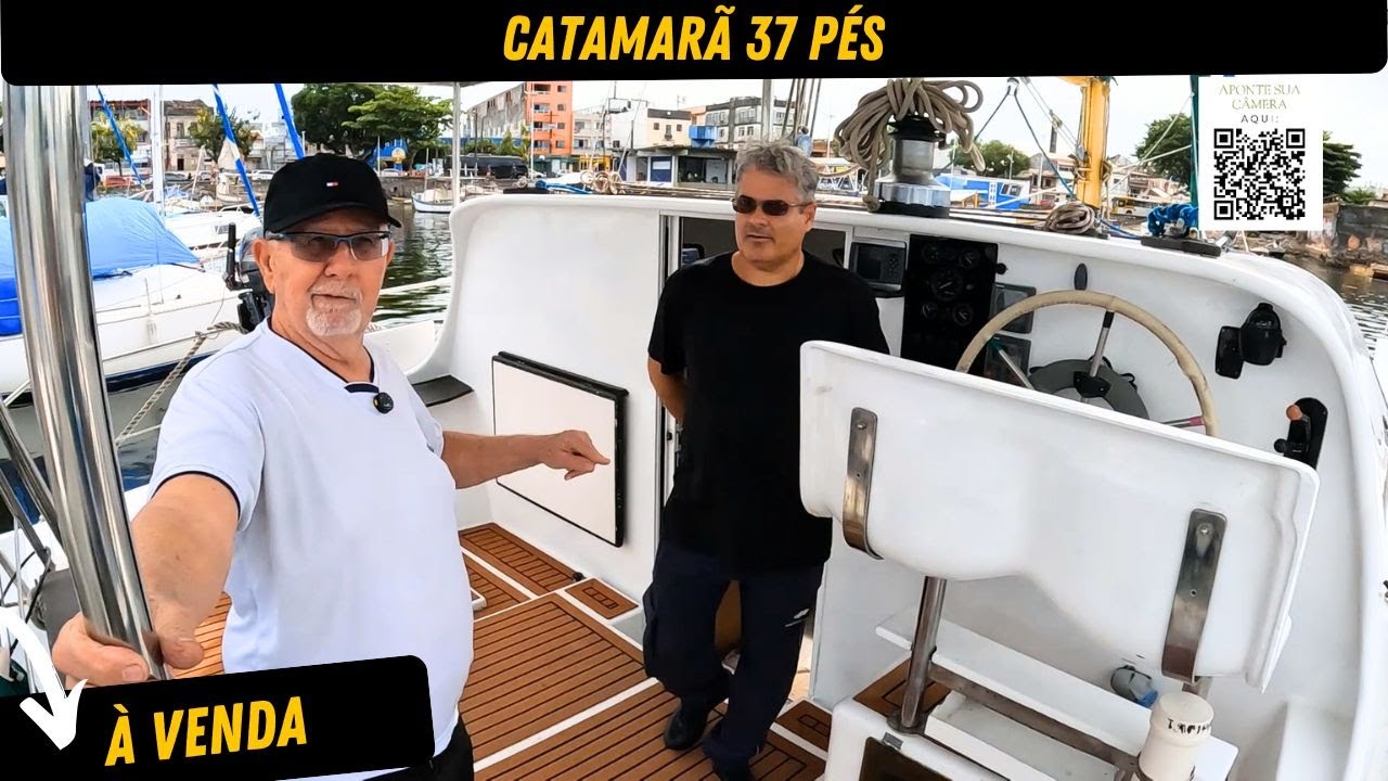 ⁣Catamarã 37 Pés Completo à Venda - Pronto para Morar ou Navegar!