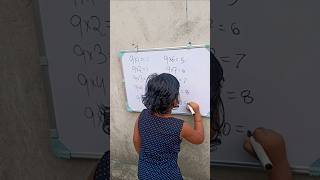 Easy trick for 9 times table 🤔🥱🤔 #shorts #ytshorts #trending @pupu_princy_annie