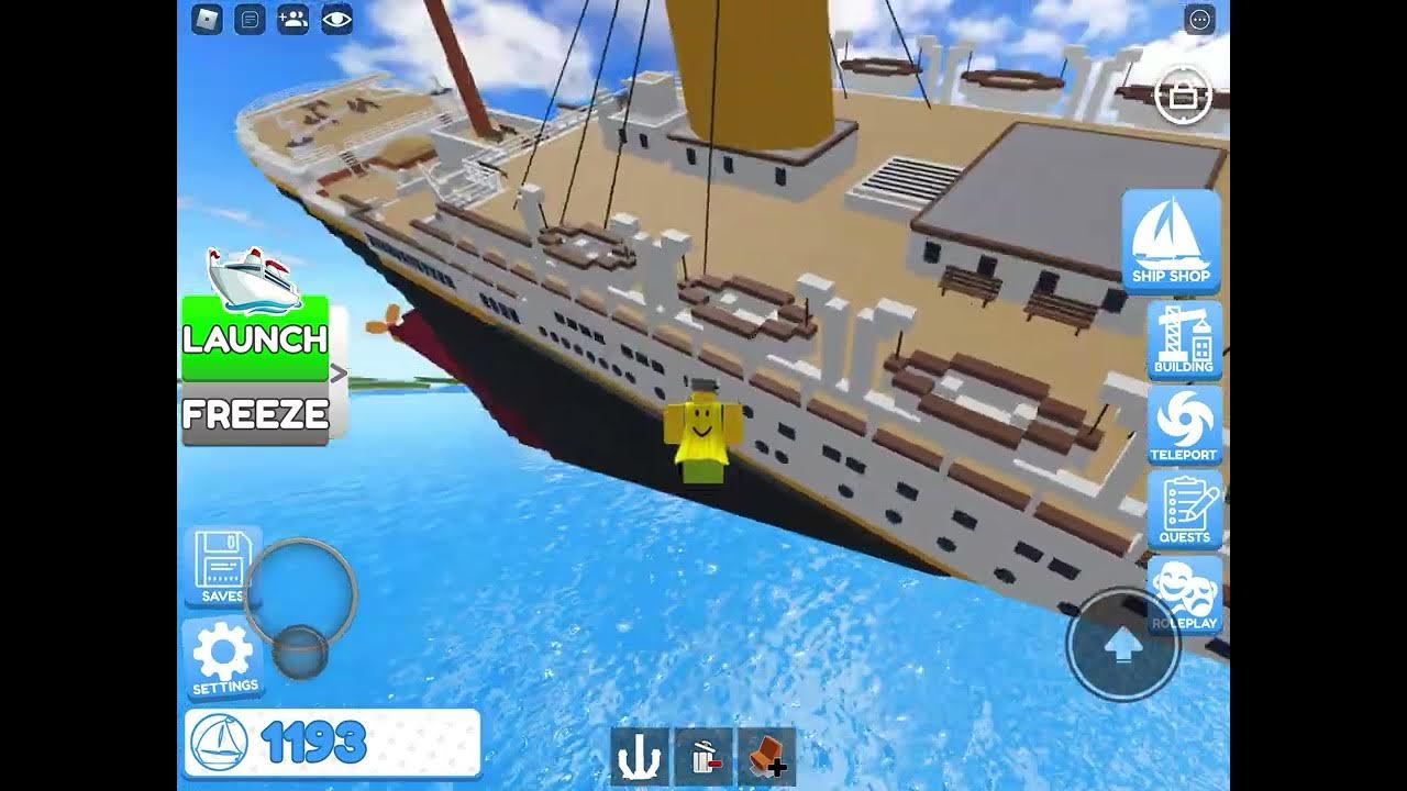 Titanic sinks like Britannic (Build a ship to survivors island) YouTube