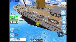 Titanic sinks like Britannic (Build a ship to survivors island) screenshot 5