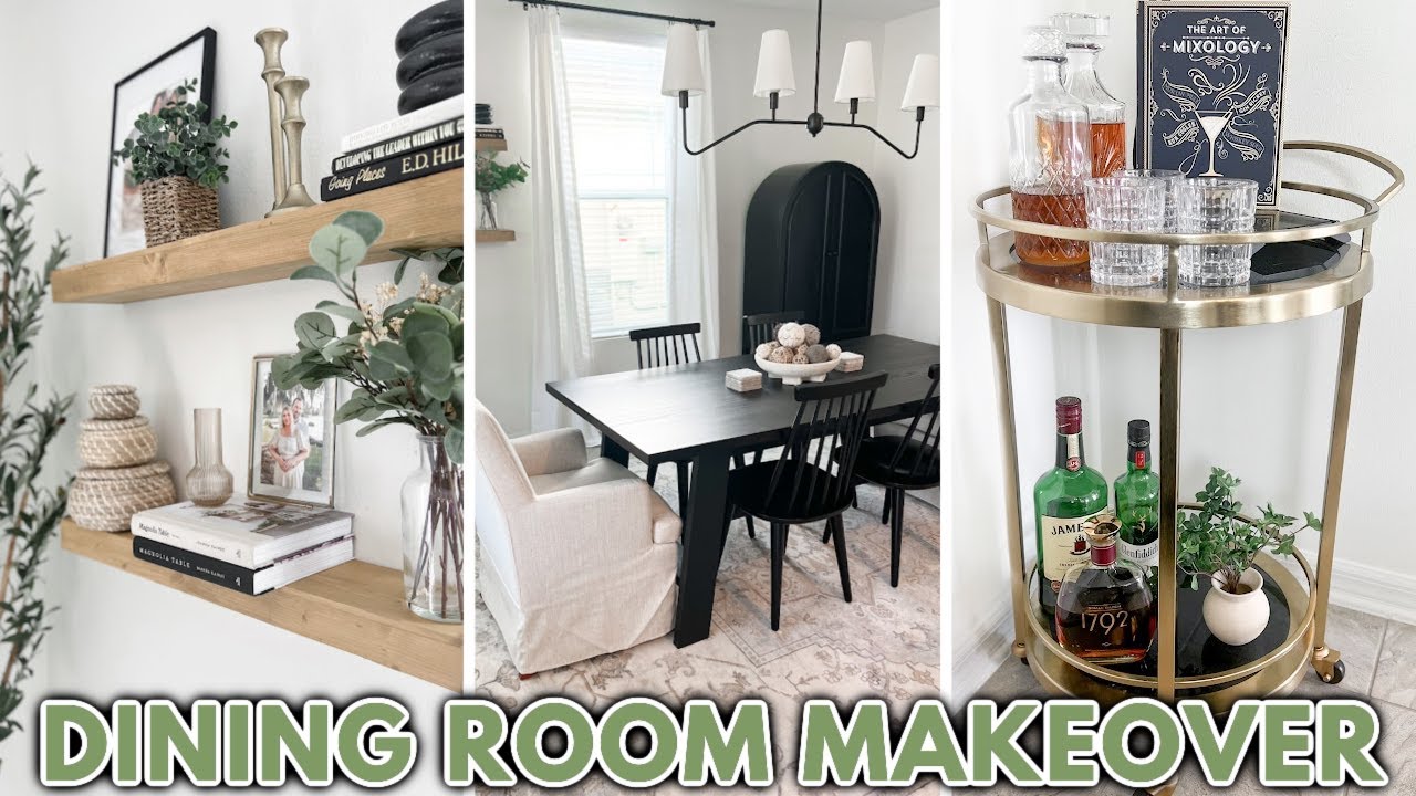 DINING ROOM MAKEOVER Start To Finish DIY Home Decorating Ideas