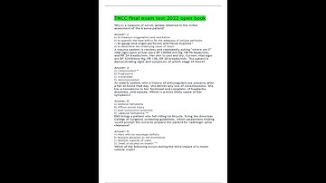 TNCC final exam test 2022 open book