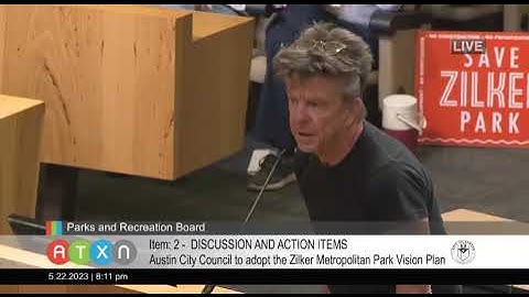 Chris "Whipper" Layton Speaks Against The Zilker Vision Plan