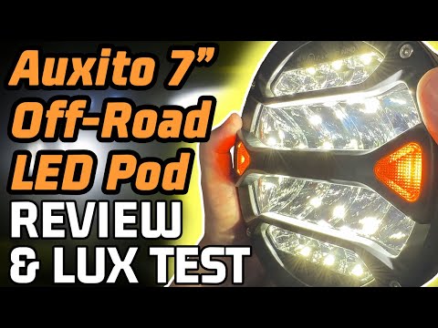 Auxito 7” Round Off-Road LED Lights Review and Lux Test - LIGHT OUTPUT MONSTER!