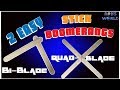 How to Make 2 Easy DIY Stick Boomerangs! (Bi & Quad-Blade)