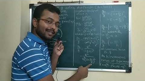 Gravitation lecture no-05 ( variation of acceleration due to gravity with Altitude, Latitude, Depth.