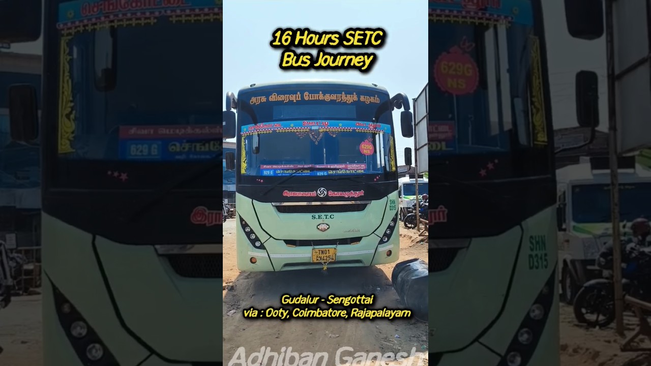 16 Hours Long SETC Bus Journey 💥 | GUDALUR to SENGOTTAI New BS-6 🚍 Travel Vlog 🥳 | Adhiban Ganesh