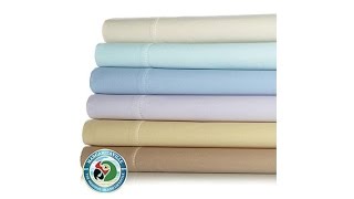 Conjunto de lencois de algodao solido Margaritaville 500TC com 4 pecas