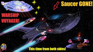 Warship Voyager VS USS Enterprise E CRAZY ENDING - Star Trek Starship Battles
