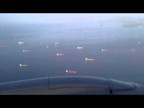 Canal de Panamá visto desde el aire