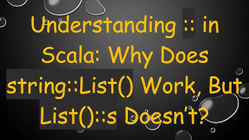 Understanding :: in Scala: Why Does string::List() Work, But List()::s Doesn’t?