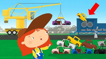El depósito de chatarra. Doctora McWheelie. Dibujos animados  educativos de coches para niños.