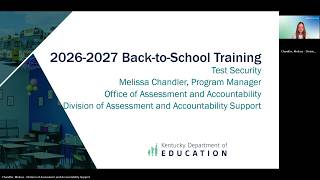 2026-2027 Back to School Trainings: Test Security