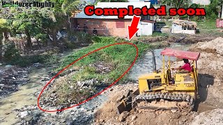 Completed soon, Urban development, Pour soil around the lake, By Bulldozer Mini, Dump Truck 5Ton