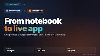 NotebookLM + Claude Code: Build a Live AI Research App (2026 Build)