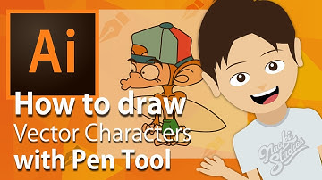 Adobe Illustrator tutorial - How to draw vector characters with Pen Tool