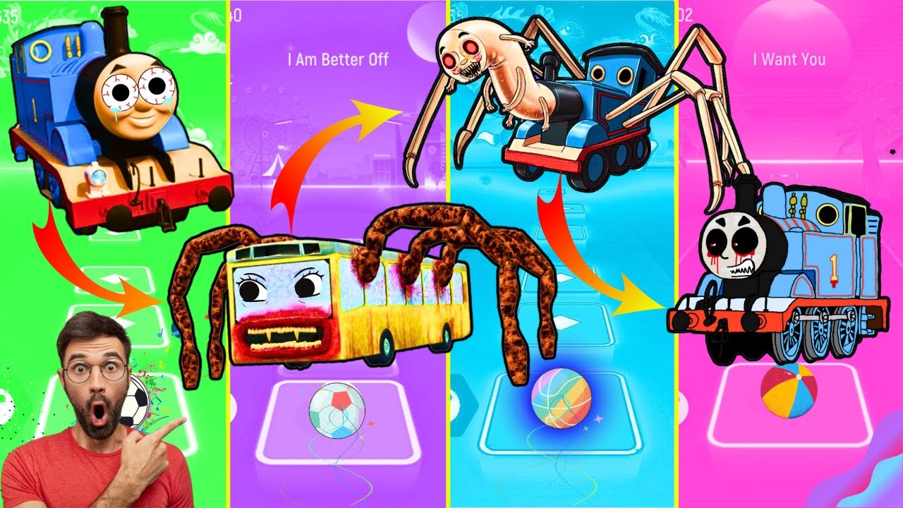 Thomas The Train 🆚 Bus Eater 🆚 Thomas Spider 🆚 Thomas The Train Exe Song