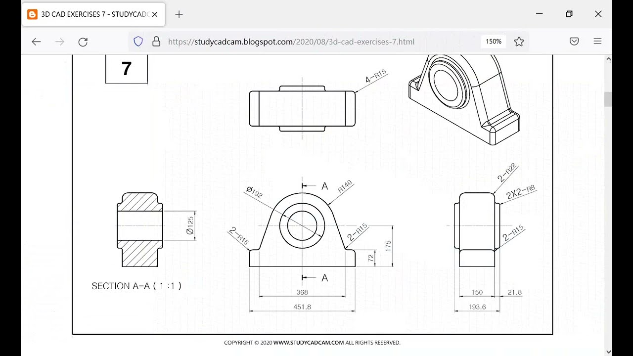 DesignSpark Mechanical 練習圖12 - YouTube